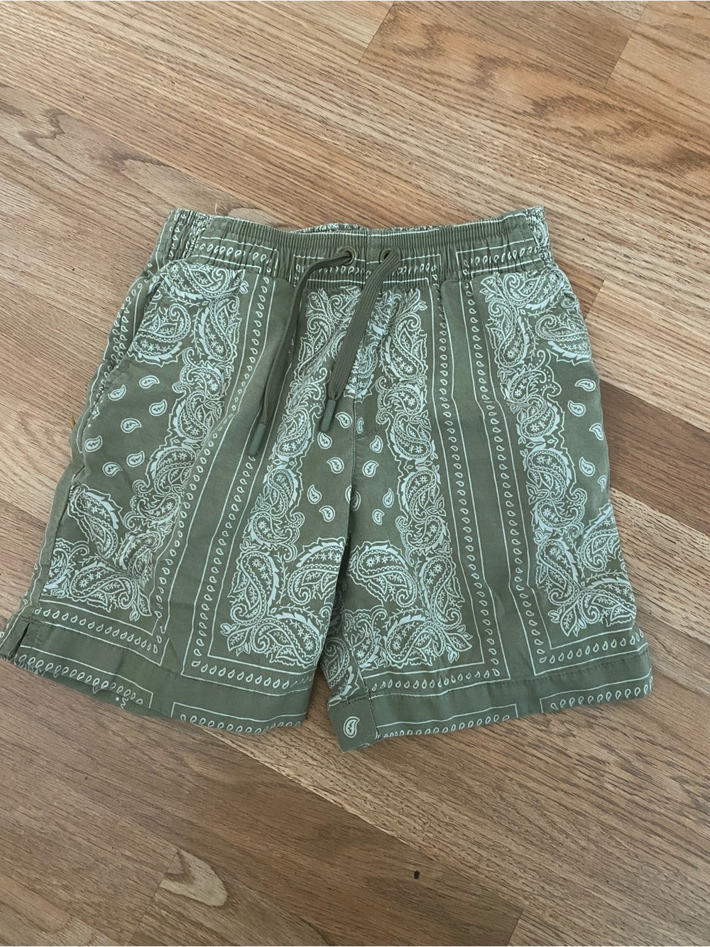 J.Crew - Crewcuts Olive Green Bandana-Print Shorts